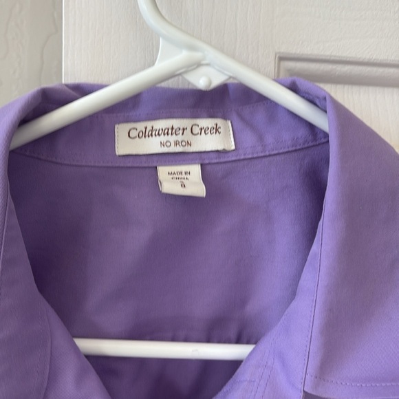 Coldwater Creek Purple Button-Up Blouse - Picture 2 of 2